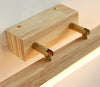 Applique murale LED en bois massif avec miroir