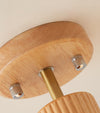 Deckenlampe aus Massivholz im cremefarbenen Stil