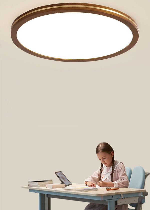 LED-Deckenleuchte aus Walnussholz