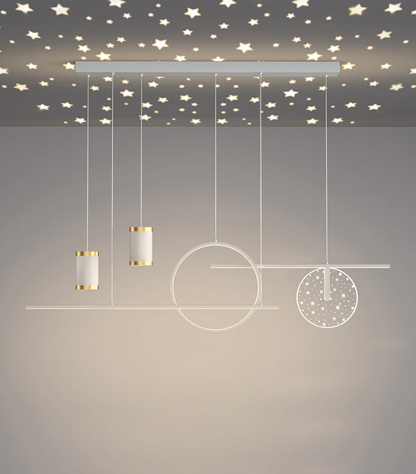 Lustre de table à manger créatif en forme d'étoile