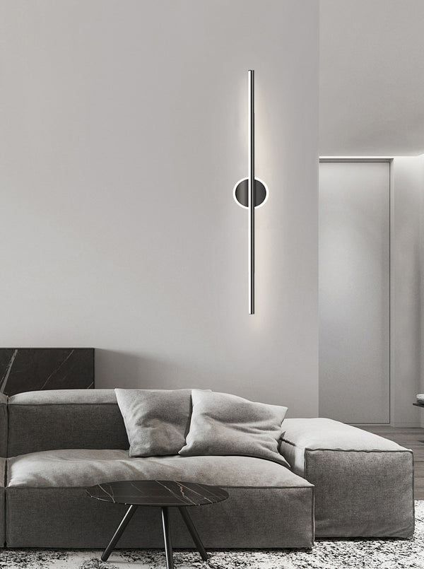 Applique murale créative à miroir à longue bande géométrique