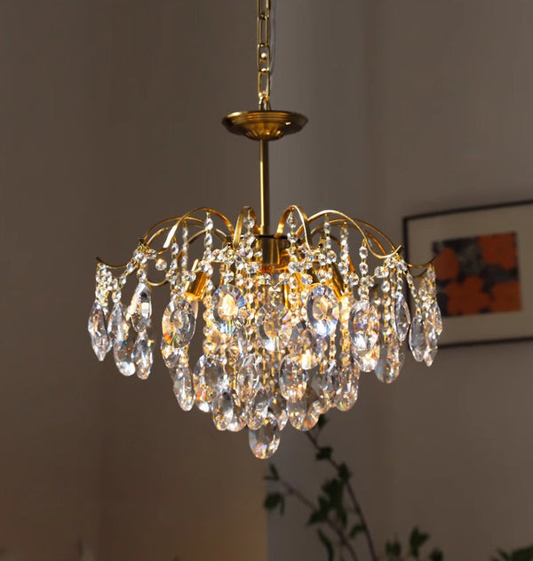 French retro glass chandelier