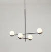Lustre noir en forme de haricot magique long