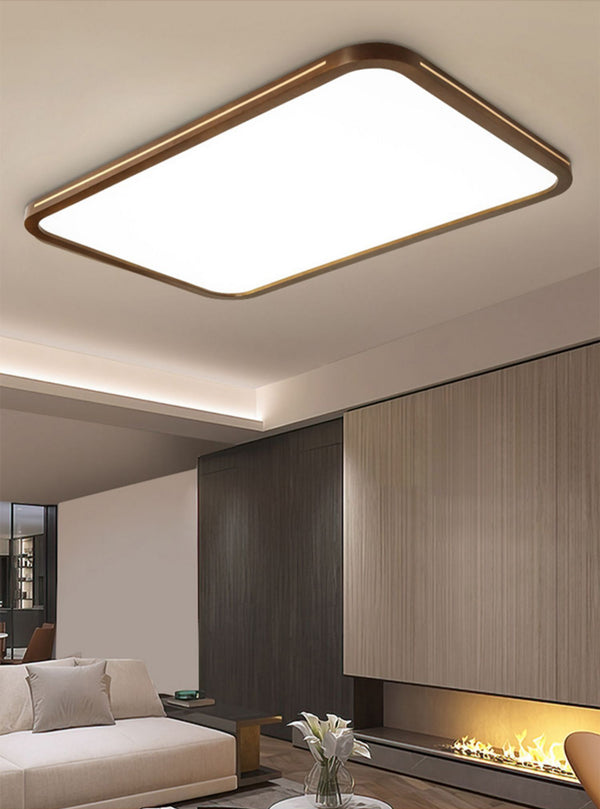 LED-Deckenleuchte aus Walnussholz