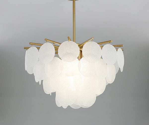 Lustre coquille crème français