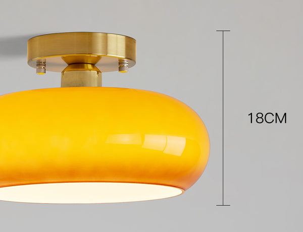 Medieval Style Glass Persimmon Ceiling Lamp