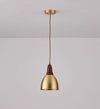 All copper walnut dining chandelier