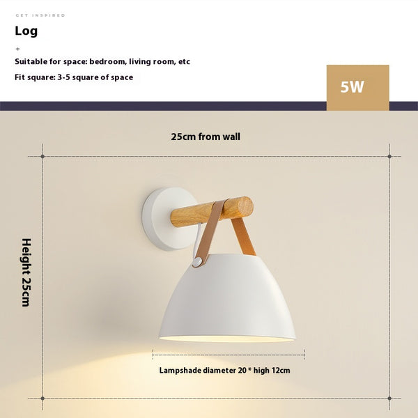 Lampe murale simple de chevet de chambre à coucher