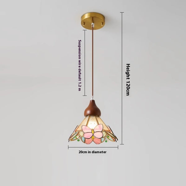 Vintage solid wood butterfly bedside chandelier