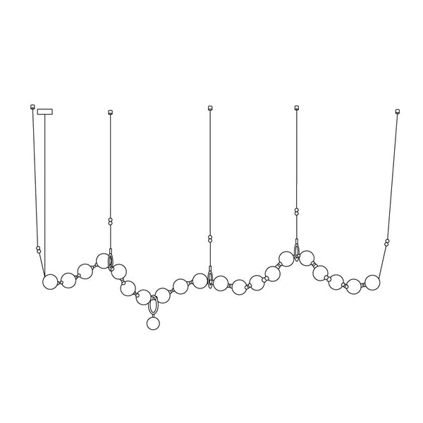 French style ball necklace chandelier
