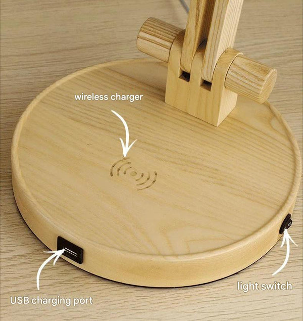 Japanese style log creative table lamp