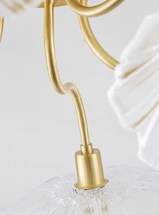 Kreative Lotusblatt-Deckenlampe im Retro-Stil