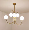Lustre boule en verre blanc laiteux Nordic Magic Bean