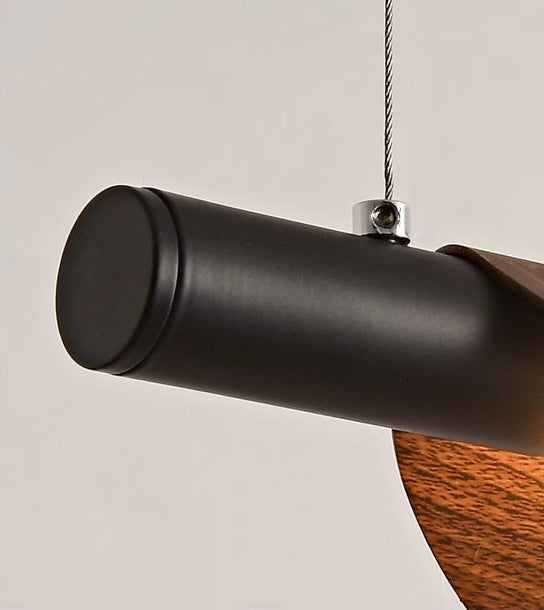 Lustre de salle à manger rétro créatif et personnalisé en forme de feuille