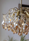 French retro glass chandelier