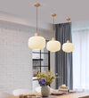 Japanese style solid wood glass restaurant bar Pendant light