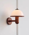 Wandlampe Pilz aus Massivholz