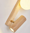 Nordic solid wood bedroom wall lamp