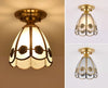European style copper home decoration corridor entrance balcony small ceiling lamp