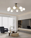 French cream style full copper living room and bedroom ceiling lamp