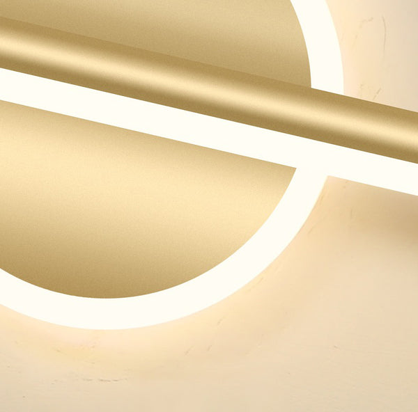 Applique murale créative à miroir à longue bande géométrique