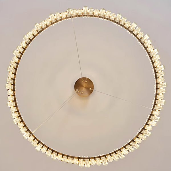 French light luxury LED living room crystal chandelier