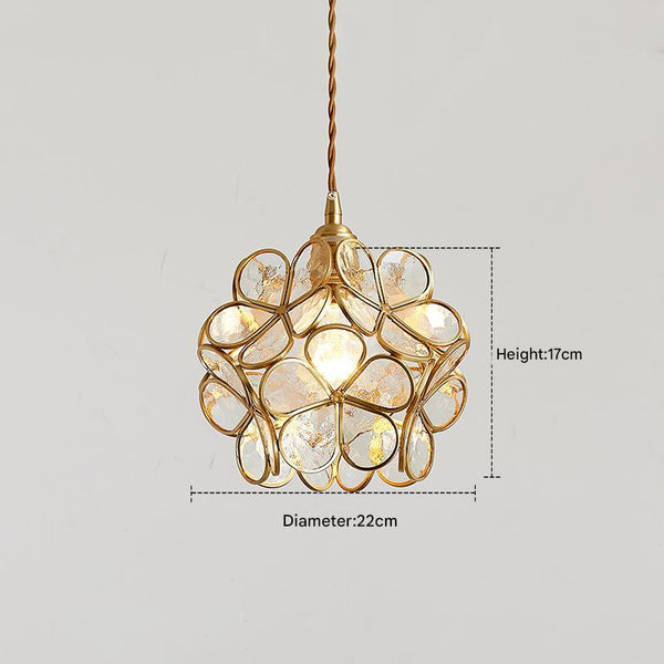 Japanese style glass petal chandelier