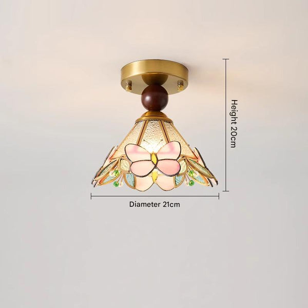 French retro creative butterfly aisle ceiling lamp