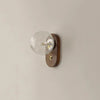 Solid wood crack glass aisle wall lamp