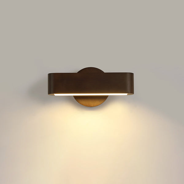 LED-Wandleuchte aus Massivholz