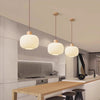 Japanese style solid wood glass restaurant bar Pendant light