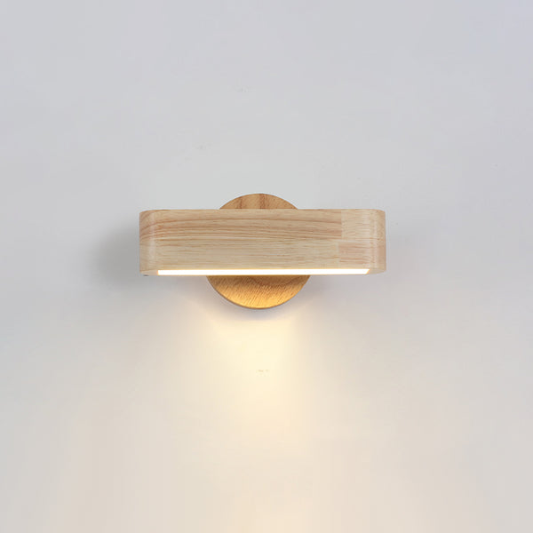 LED-Wandleuchte aus Massivholz