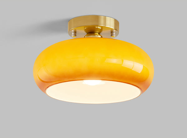 Medieval Style Glass Persimmon Ceiling Lamp