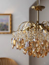 French retro glass chandelier