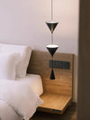 Minimalist conical bedroom bedside background wall chandelier