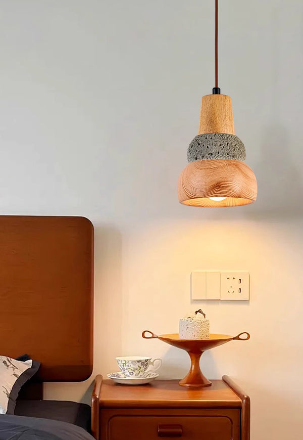 Lustre de restaurant de chevet de chambre à coucher de style wabi-sabi