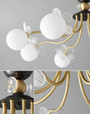 French cream style full copper living room and bedroom ceiling lamp