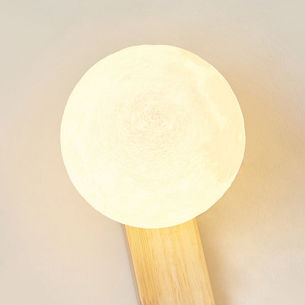 Nordic solid wood bedroom wall lamp
