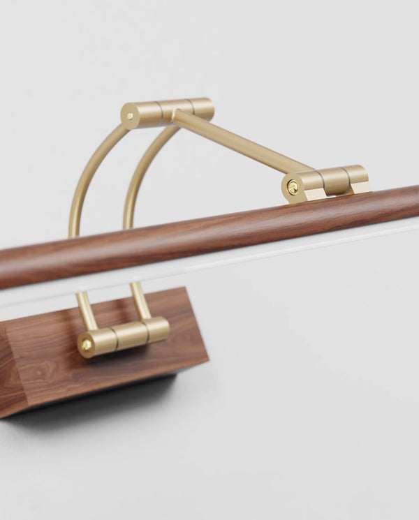 Applique murale à LED en bois effet miroir