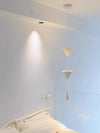 Minimalist conical bedroom bedside background wall chandelier