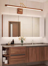 Foldable wood grain color LED mirror front wall lamp