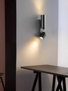 Nordic minimalist double head rotatable bedroom bedside wall lamp