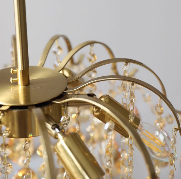 French retro glass chandelier