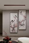 Lange Deckenlampe im japanischen Stil
