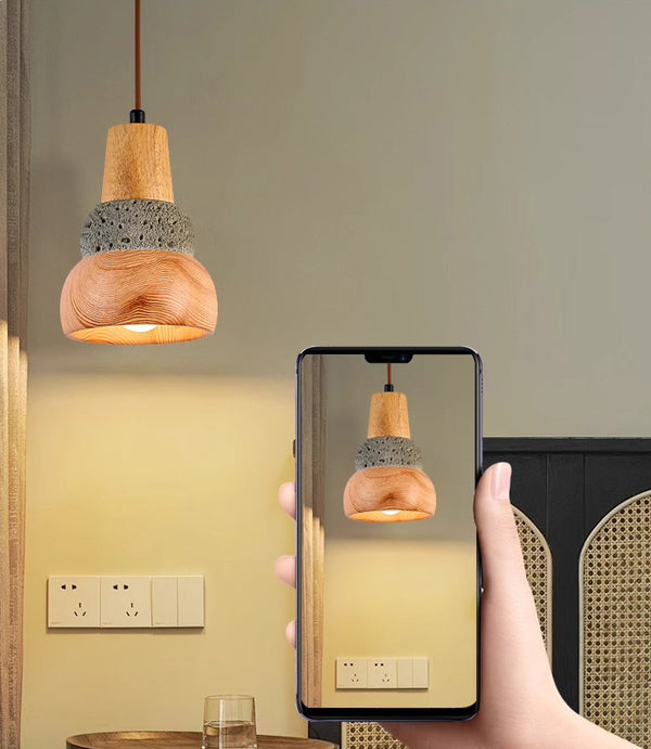 Lustre de restaurant de chevet de chambre à coucher de style wabi-sabi