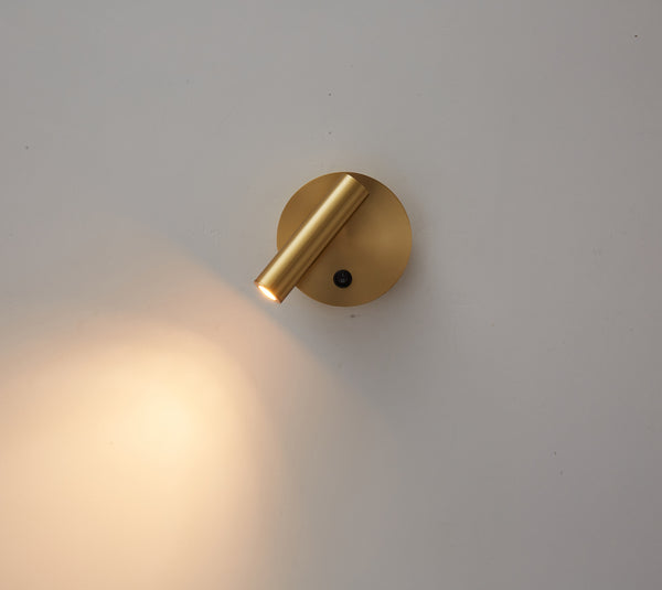 Lampe de chevet murale rotative tout en cuivre