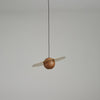 Walnut all copper bedside chandelier