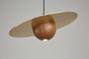 Walnut all copper bedside chandelier