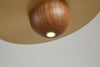 Walnut all copper bedside chandelier