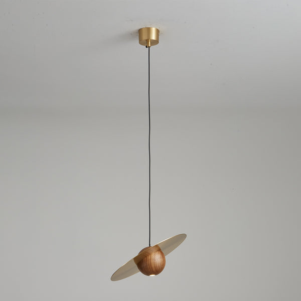 Walnut all copper bedside chandelier